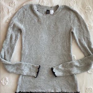 Ribbed Grey Long Sleeve